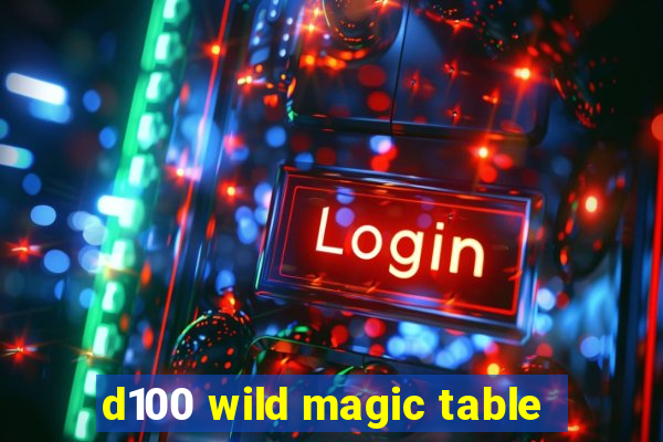 d100 wild magic table