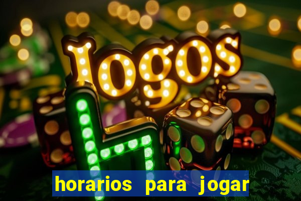 horarios para jogar fortune tiger