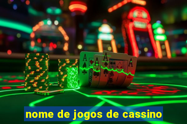 nome de jogos de cassino