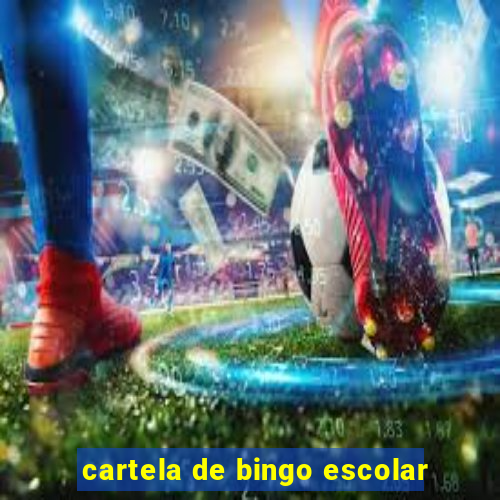 cartela de bingo escolar