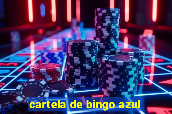 cartela de bingo azul