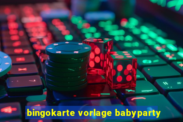 bingokarte vorlage babyparty