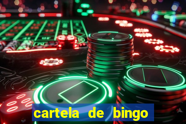 cartela de bingo para chá de bebê