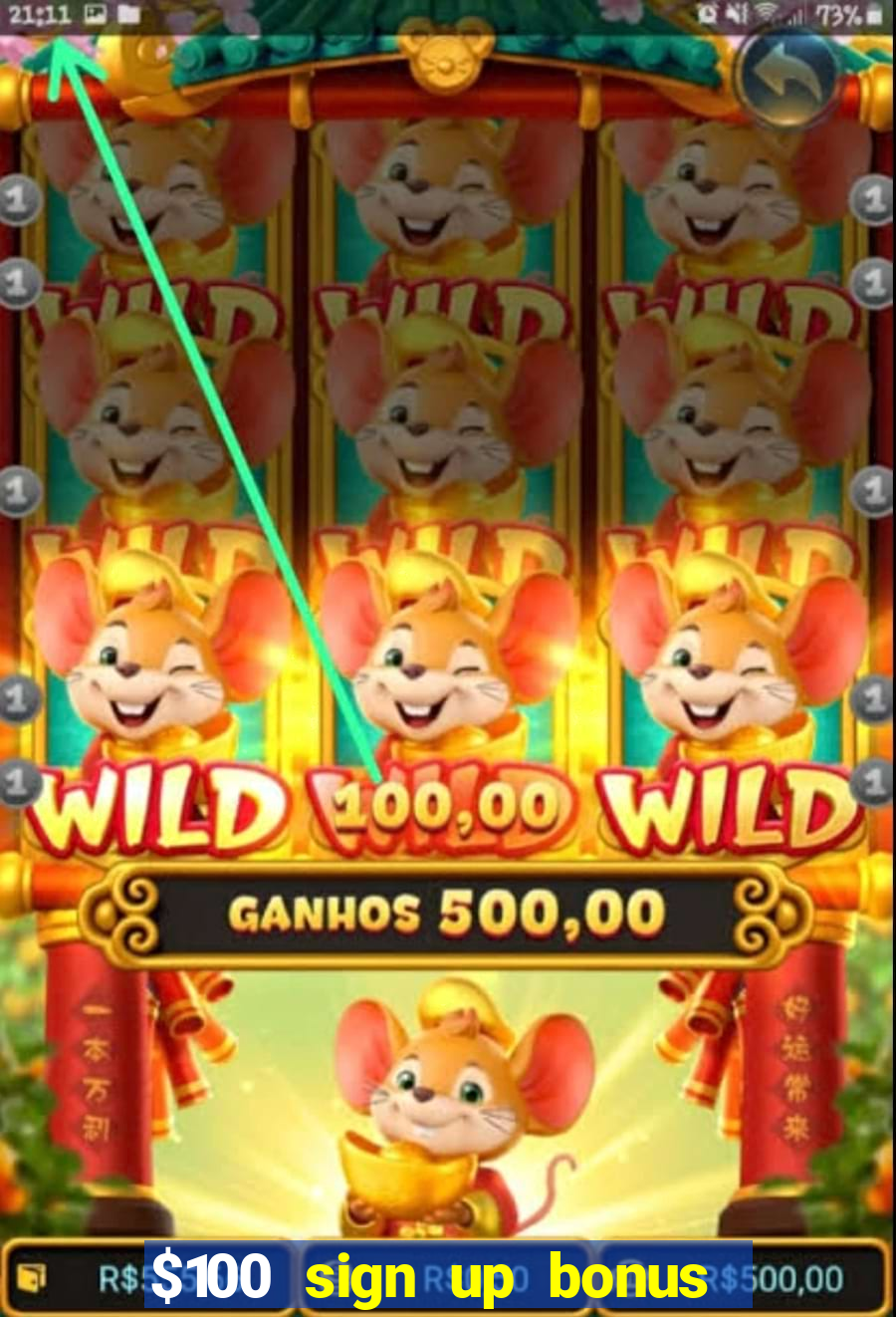 $100 sign up bonus casino no deposit