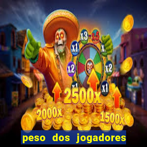 peso dos jogadores de futebol