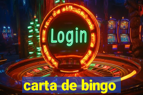 carta de bingo