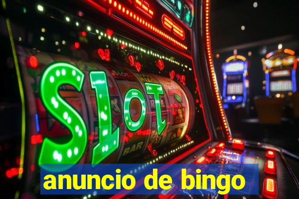 anuncio de bingo