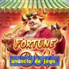 anúncio de jogo de futebol