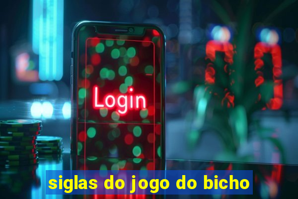 siglas do jogo do bicho