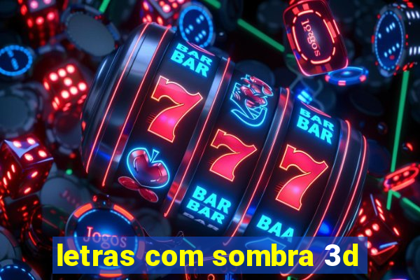 letras com sombra 3d