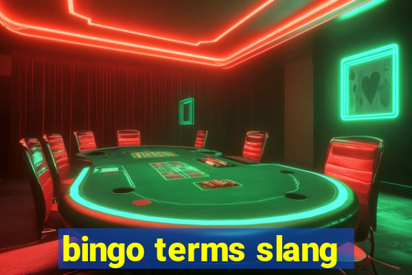 bingo terms slang