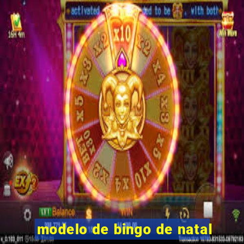 modelo de bingo de natal