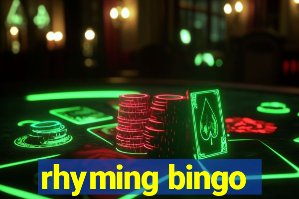 rhyming bingo