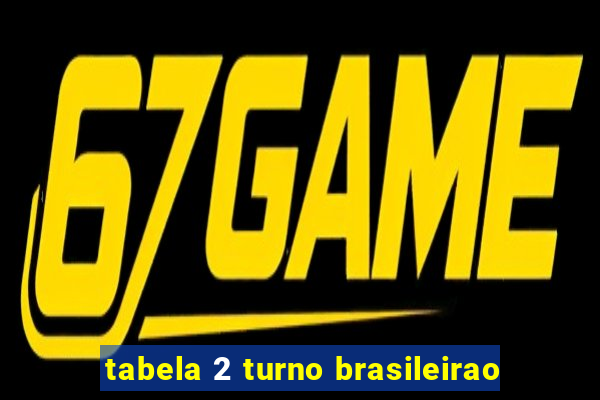 tabela 2 turno brasileirao