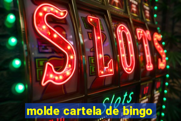 molde cartela de bingo