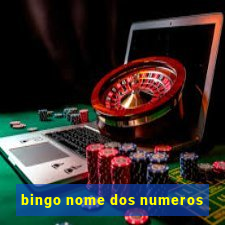 bingo nome dos numeros