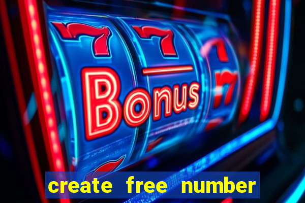 create free number bingo card