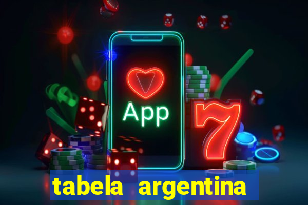 tabela argentina torneo betano