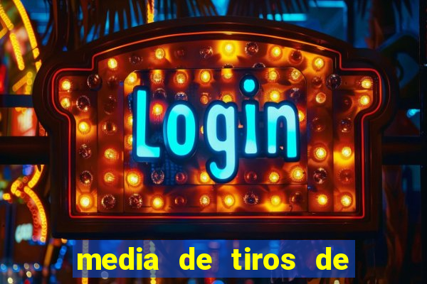 media de tiros de meta por jogo