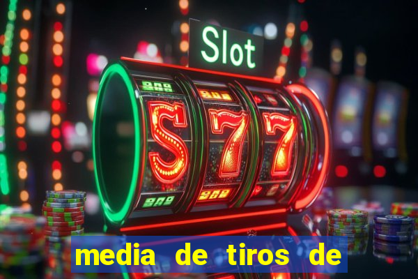 media de tiros de meta por jogo