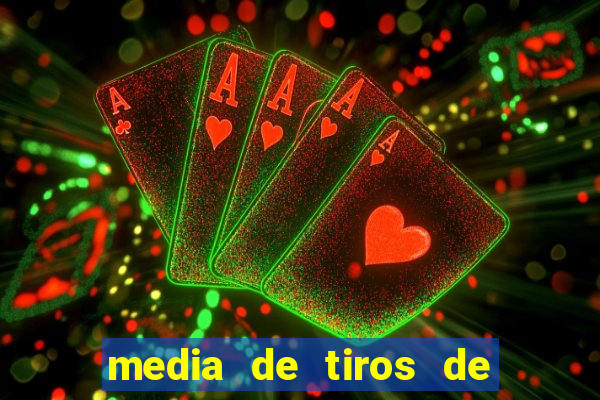 media de tiros de meta por jogo