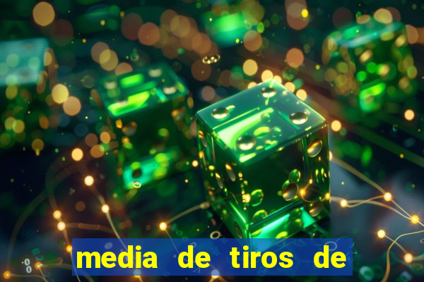 media de tiros de meta por jogo