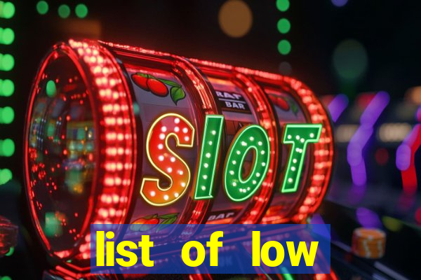 list of low volatility slot machines