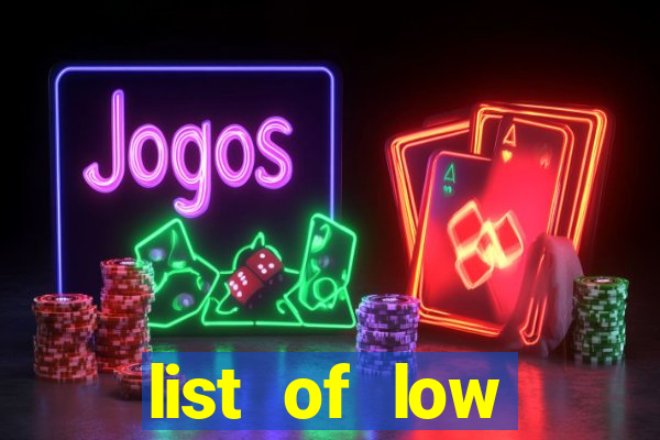 list of low volatility slot machines