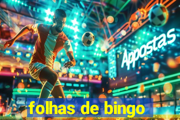 folhas de bingo