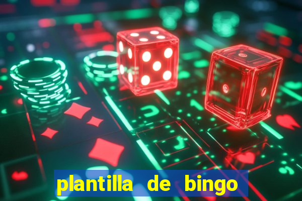 plantilla de bingo para editar