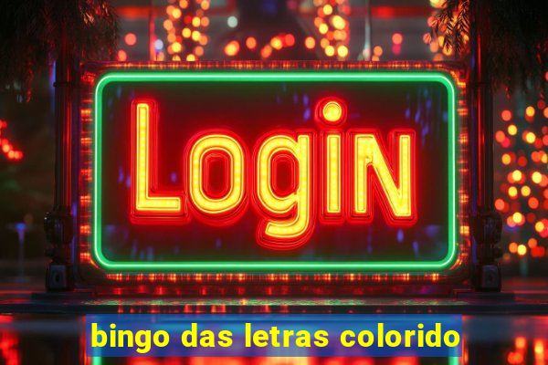 bingo das letras colorido