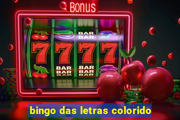 bingo das letras colorido