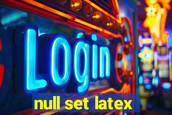 null set latex