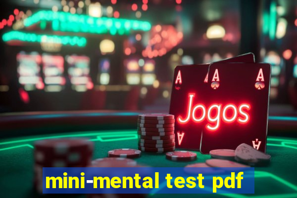 mini-mental test pdf