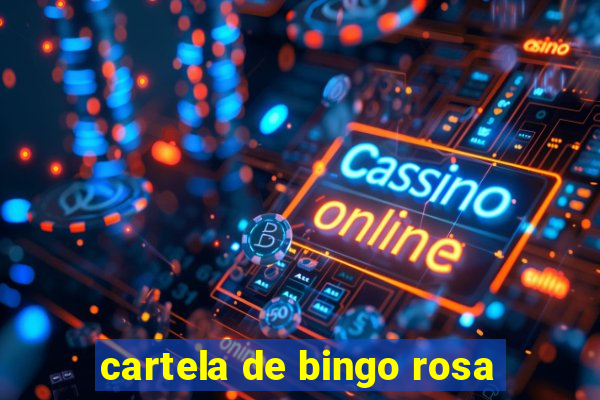 cartela de bingo rosa