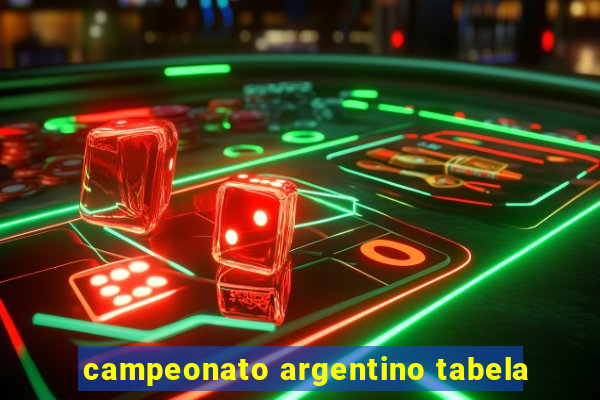 campeonato argentino tabela