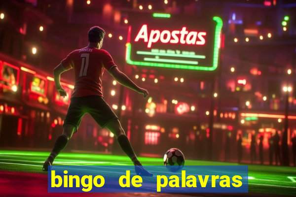 bingo de palavras para imprimir