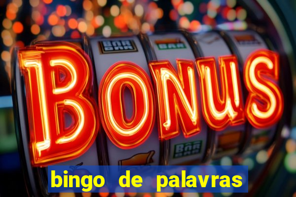 bingo de palavras para imprimir