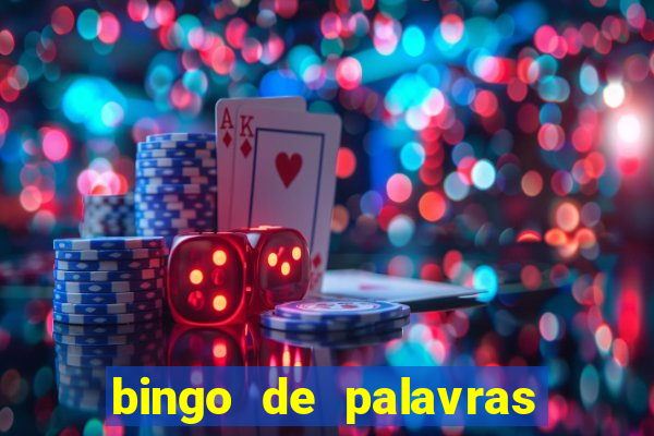 bingo de palavras para imprimir