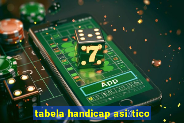 tabela handicap asi谩tico