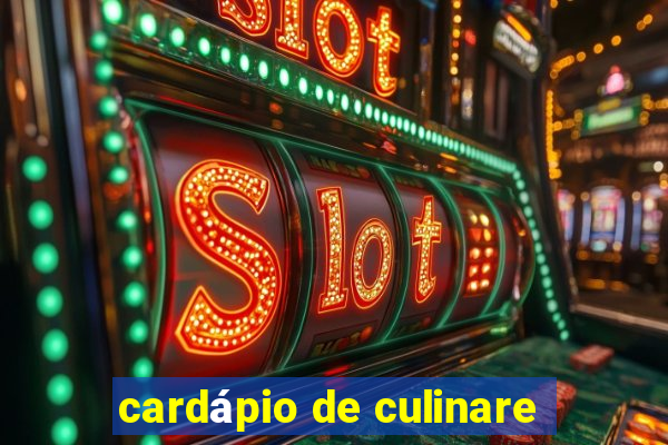 cardápio de culinare