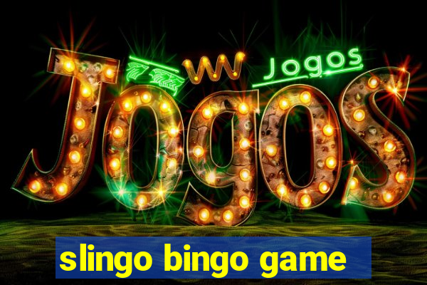 slingo bingo game