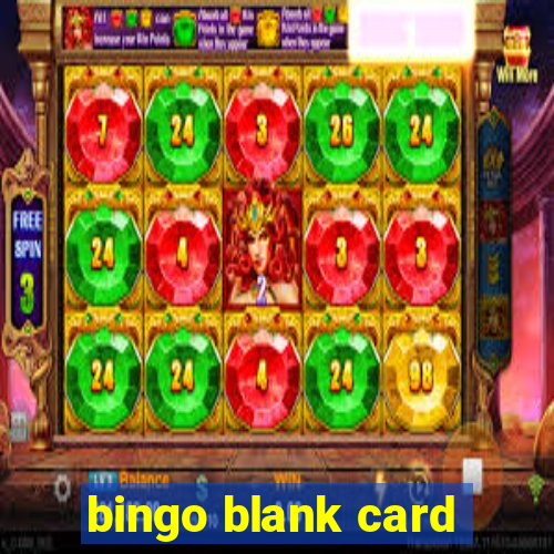 bingo blank card