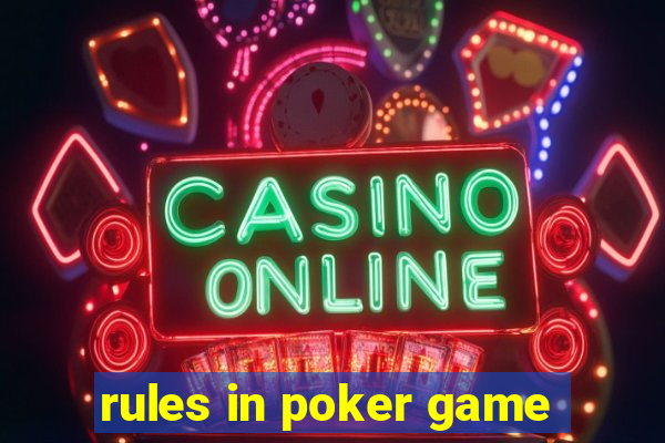 rules in poker game