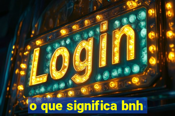 o que significa bnh