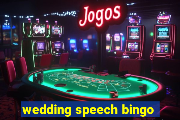 wedding speech bingo