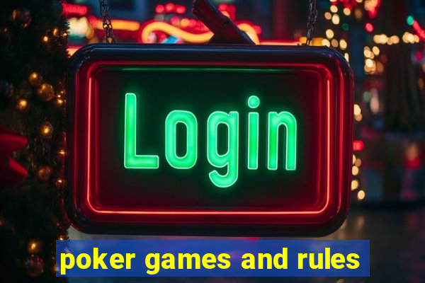 poker games and rules