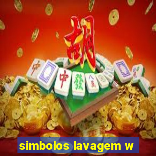 simbolos lavagem w