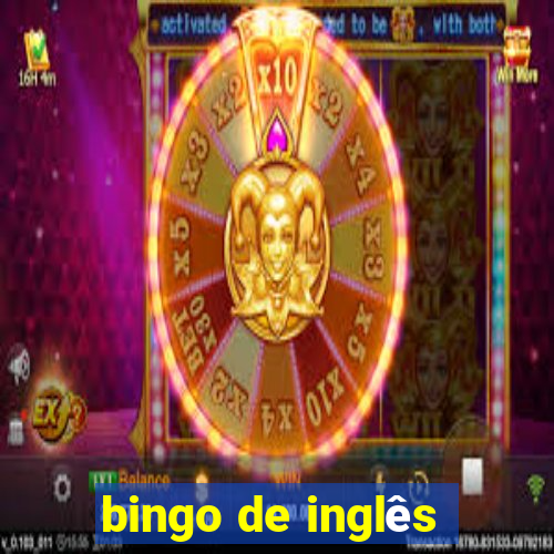 bingo de inglês