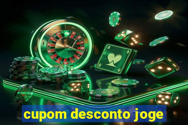 cupom desconto joge